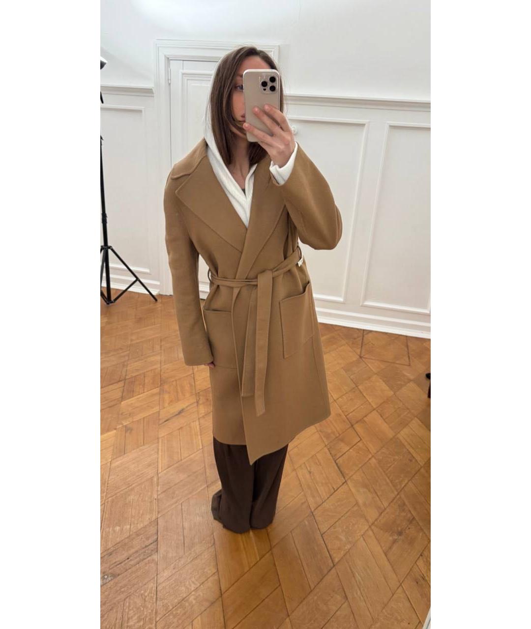 CHRISTIAN DIOR Коричневое шерстяное пальто, фото 6