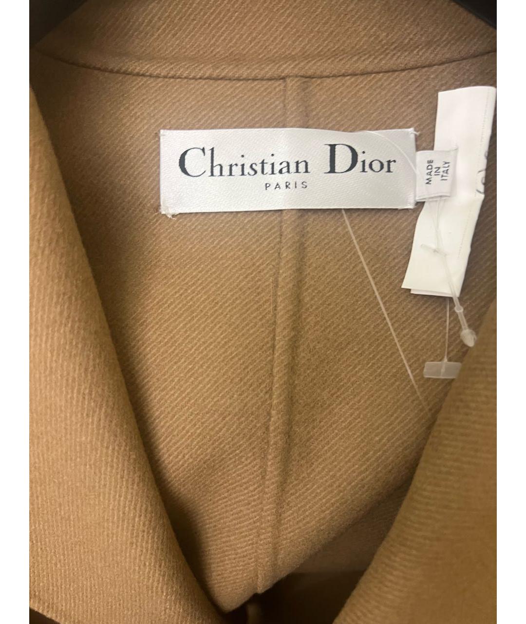 CHRISTIAN DIOR Коричневое шерстяное пальто, фото 3