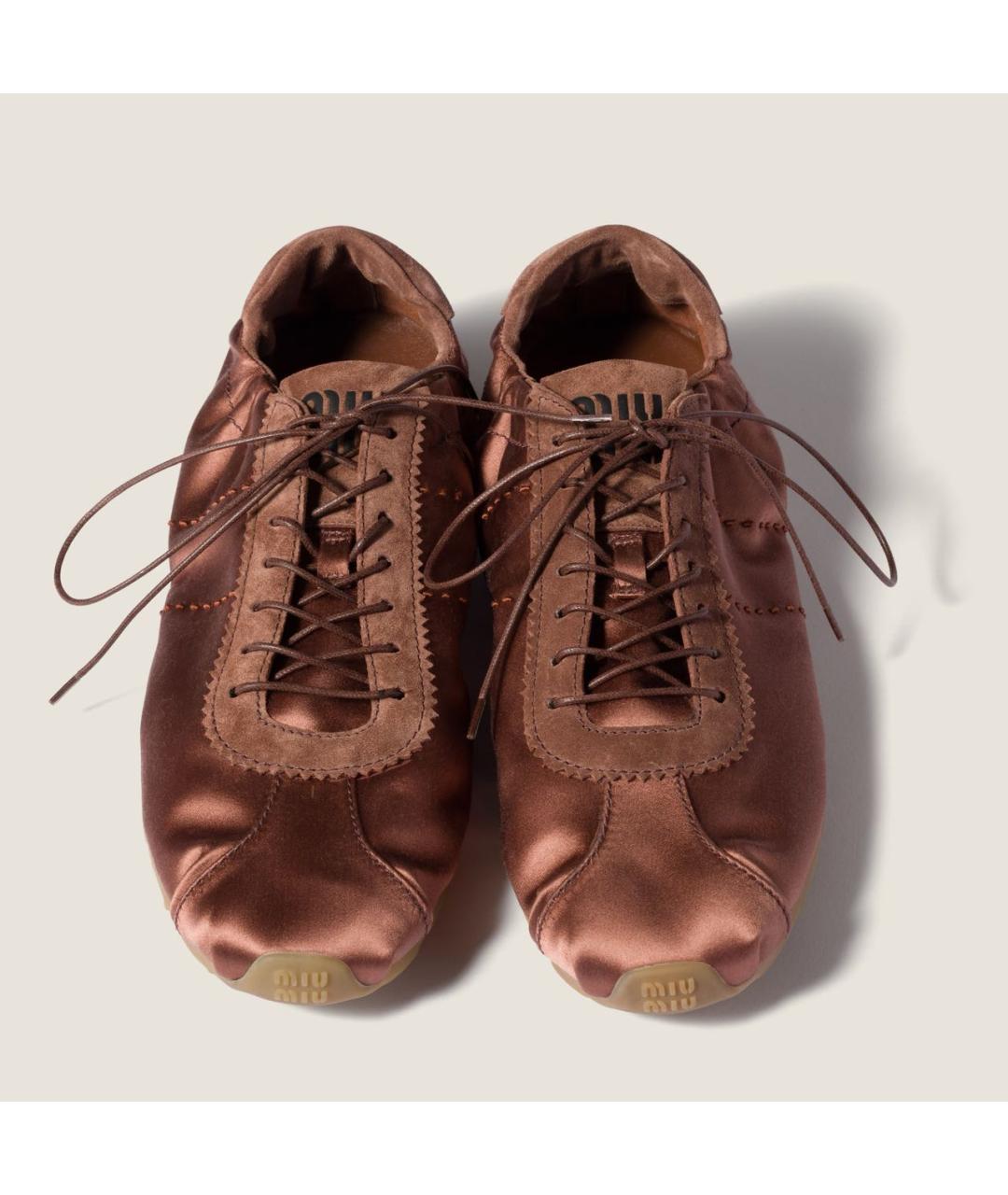 MIU MIU Коричневые кроссовки, фото 4