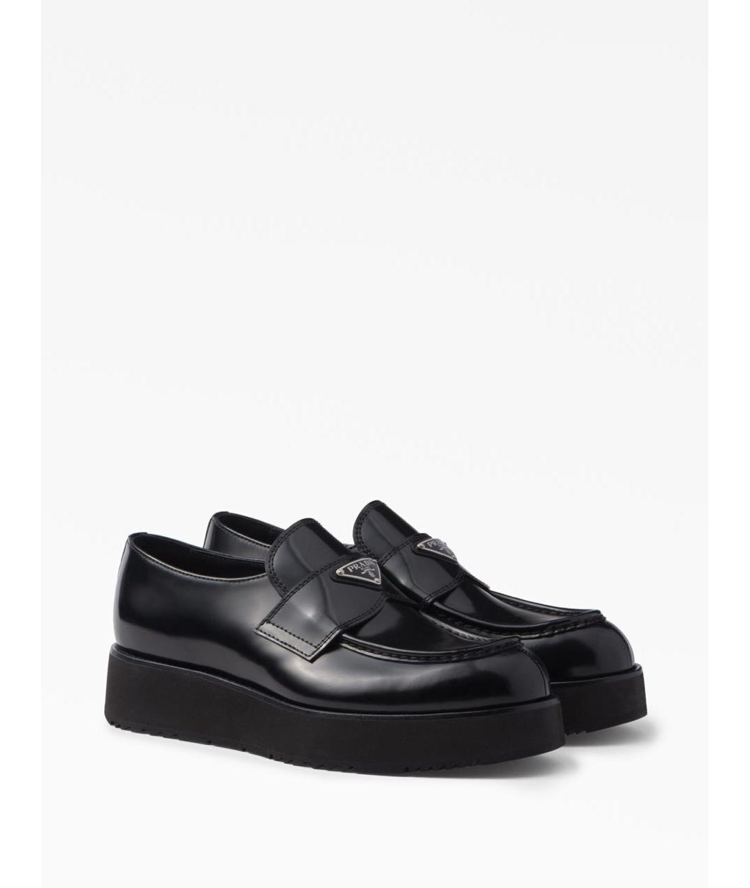 PRADA Черные кожаные лоферы, фото 4