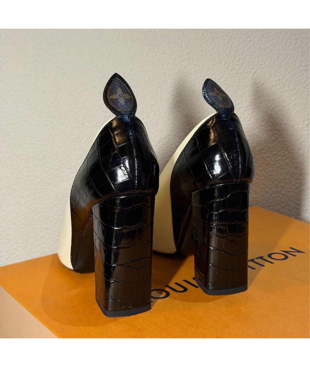 LOUIS VUITTON Белые кожаные туфли, фото 3