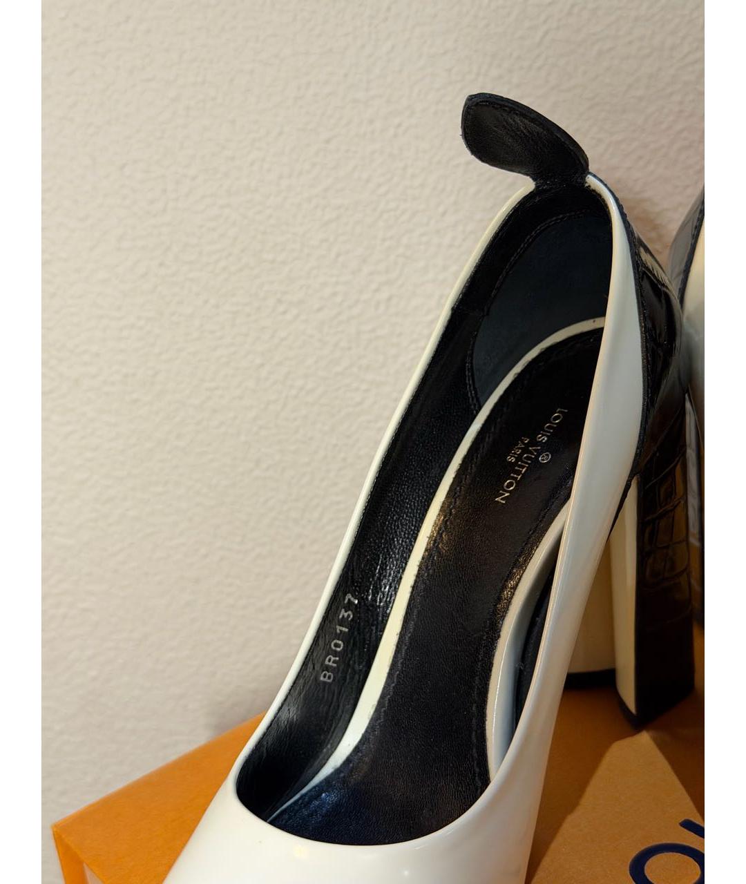 LOUIS VUITTON Белые кожаные туфли, фото 4