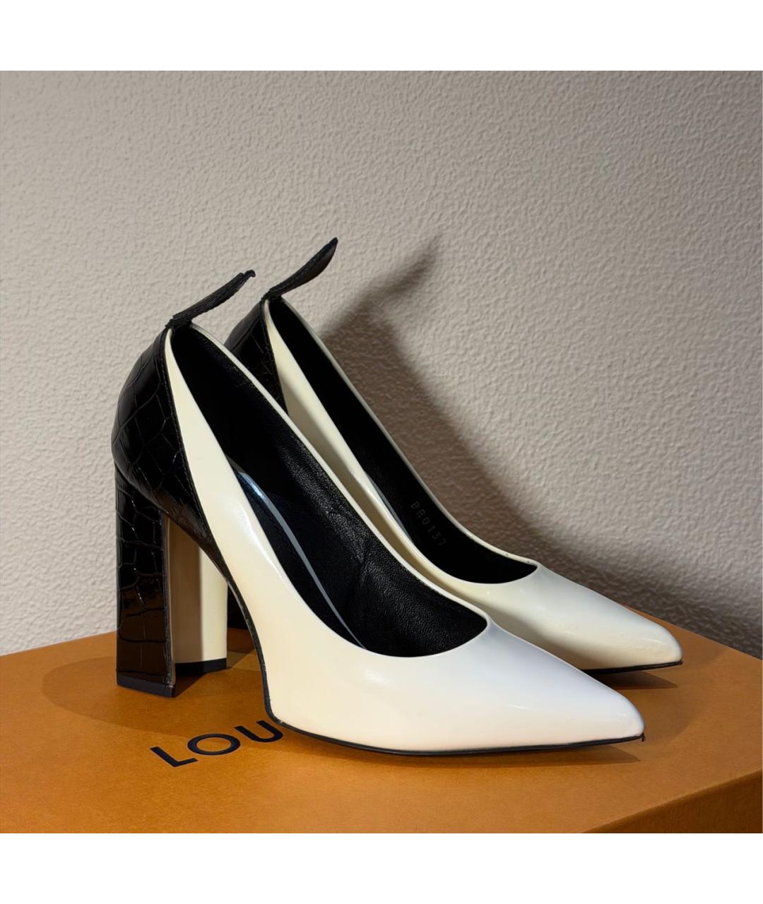 LOUIS VUITTON Белые кожаные туфли, фото 5