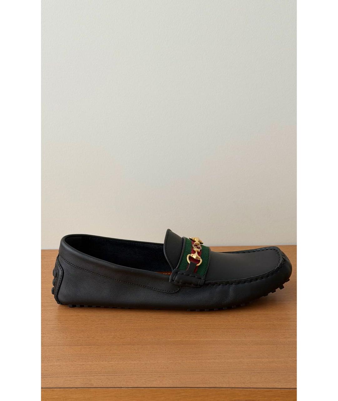 GUCCI Черные кожаные мокасины, фото 9