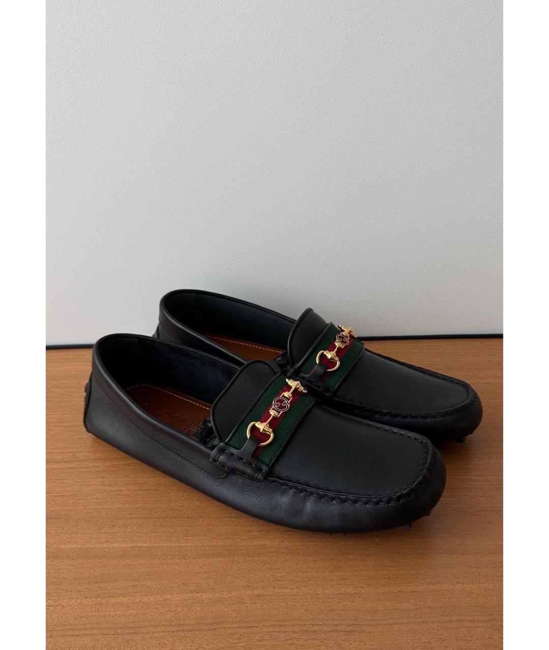 GUCCI Черные кожаные мокасины, фото 7
