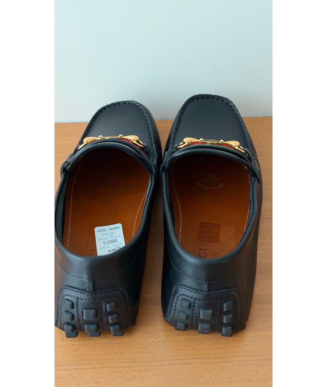 GUCCI Черные кожаные мокасины, фото 4