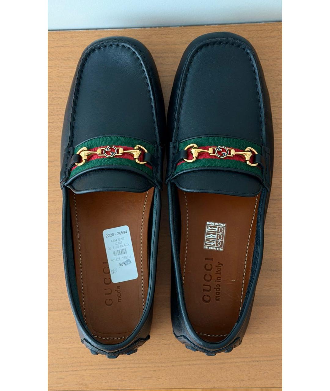 GUCCI Черные кожаные мокасины, фото 3