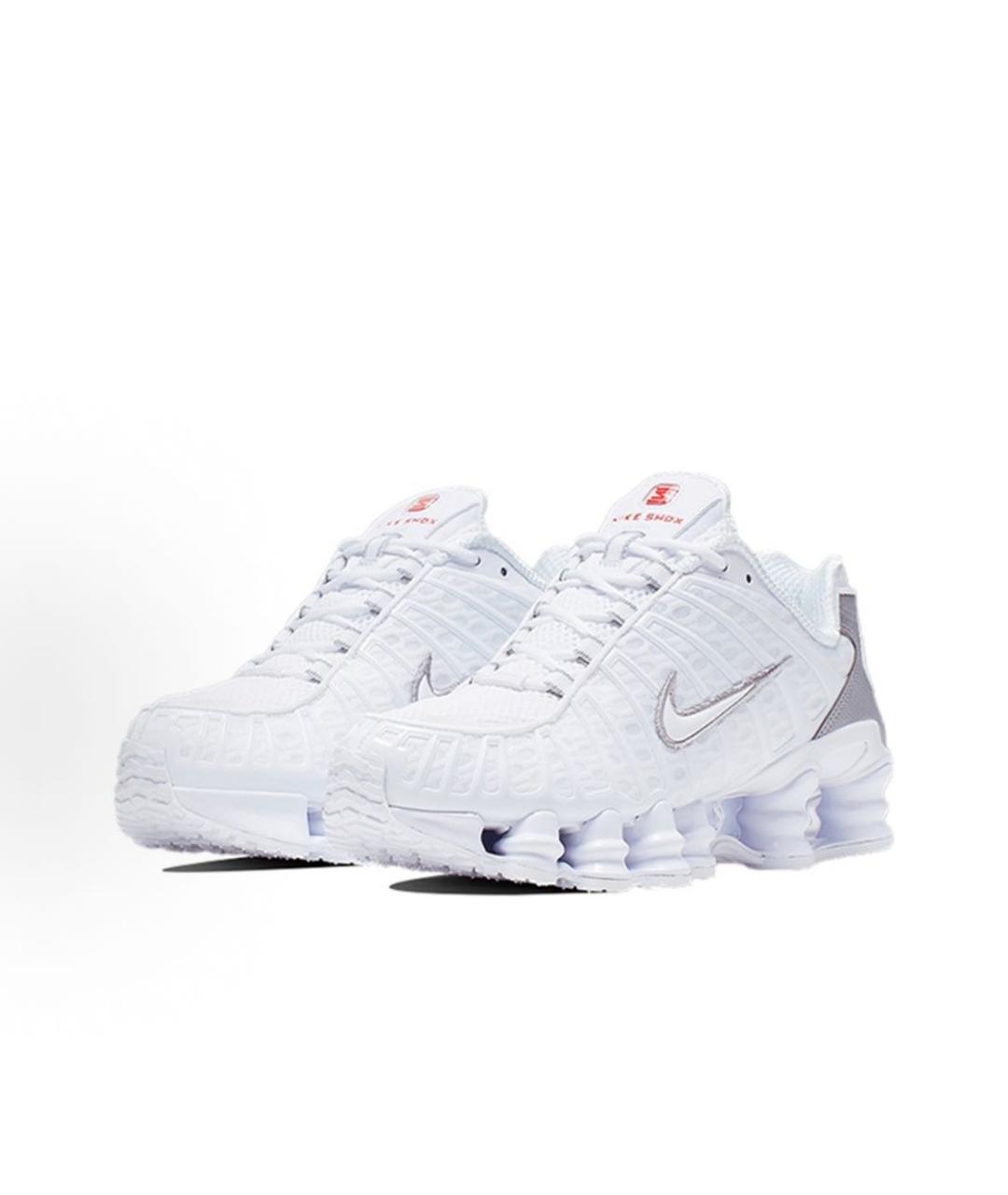 NIKE Белые текстильные высокие кроссовки / кеды, фото 2