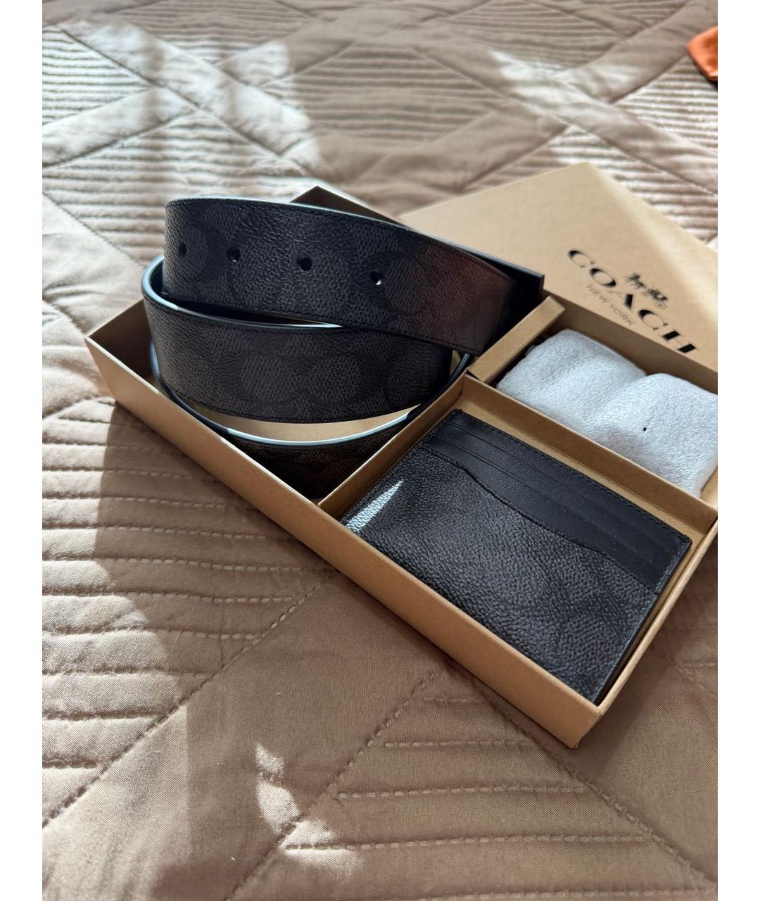 COACH Черный ремень, фото 5