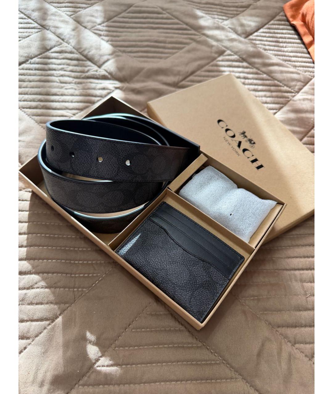 COACH Черный ремень, фото 4