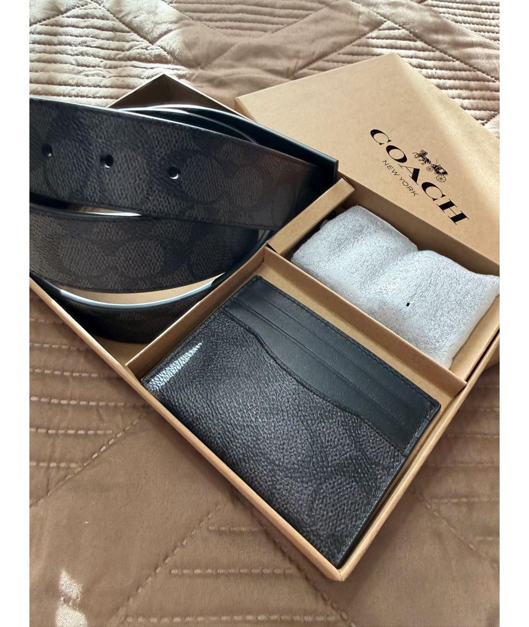 COACH Черный ремень, фото 3