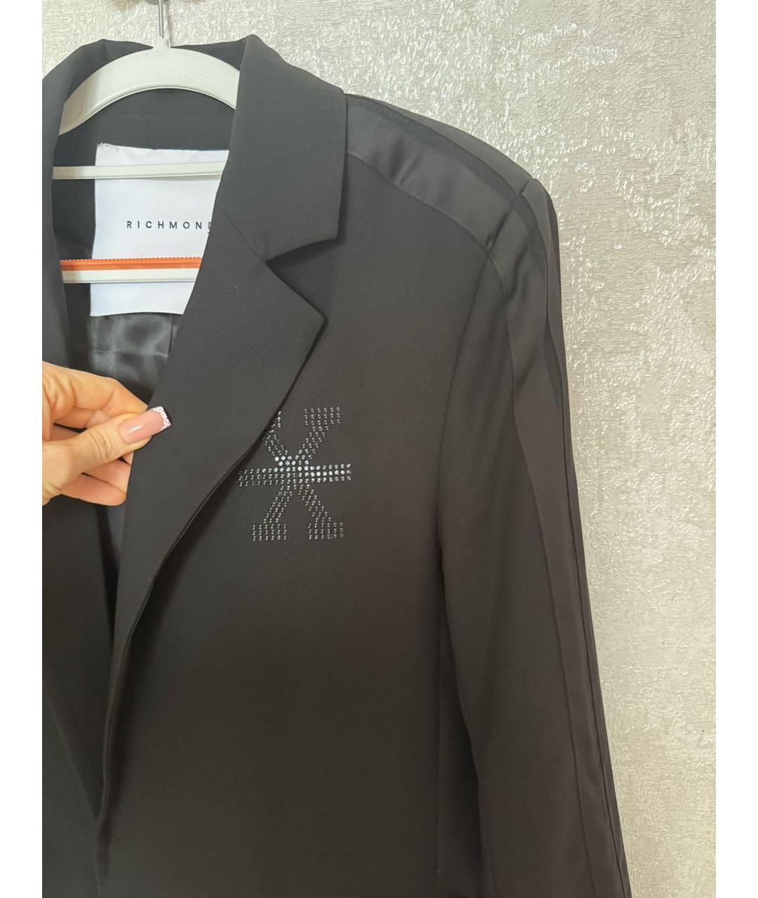 JOHN RICHMOND Черный полиэстеровый жакет/пиджак, фото 4