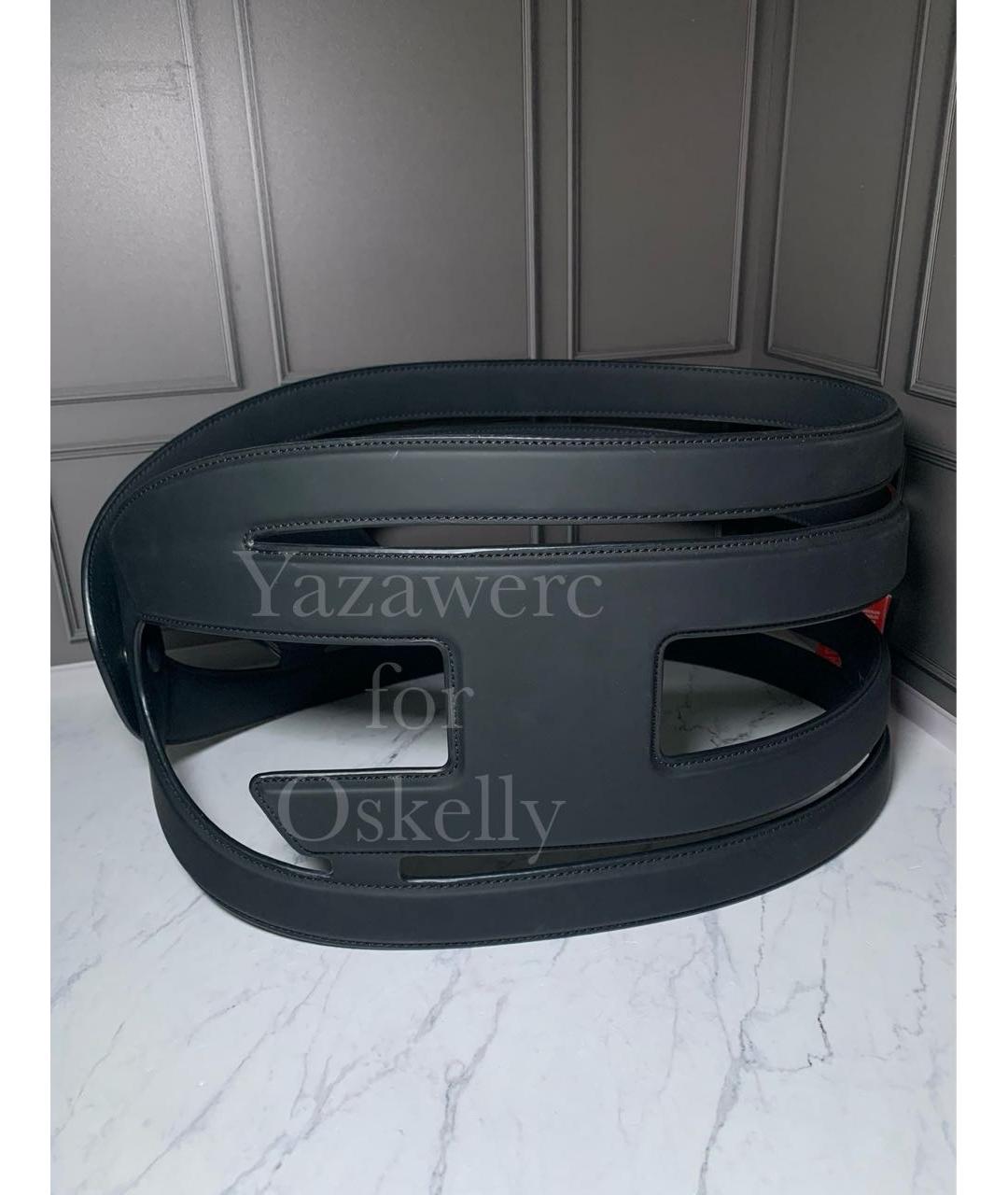 DIESEL Черный полиуретановый ремень, фото 7