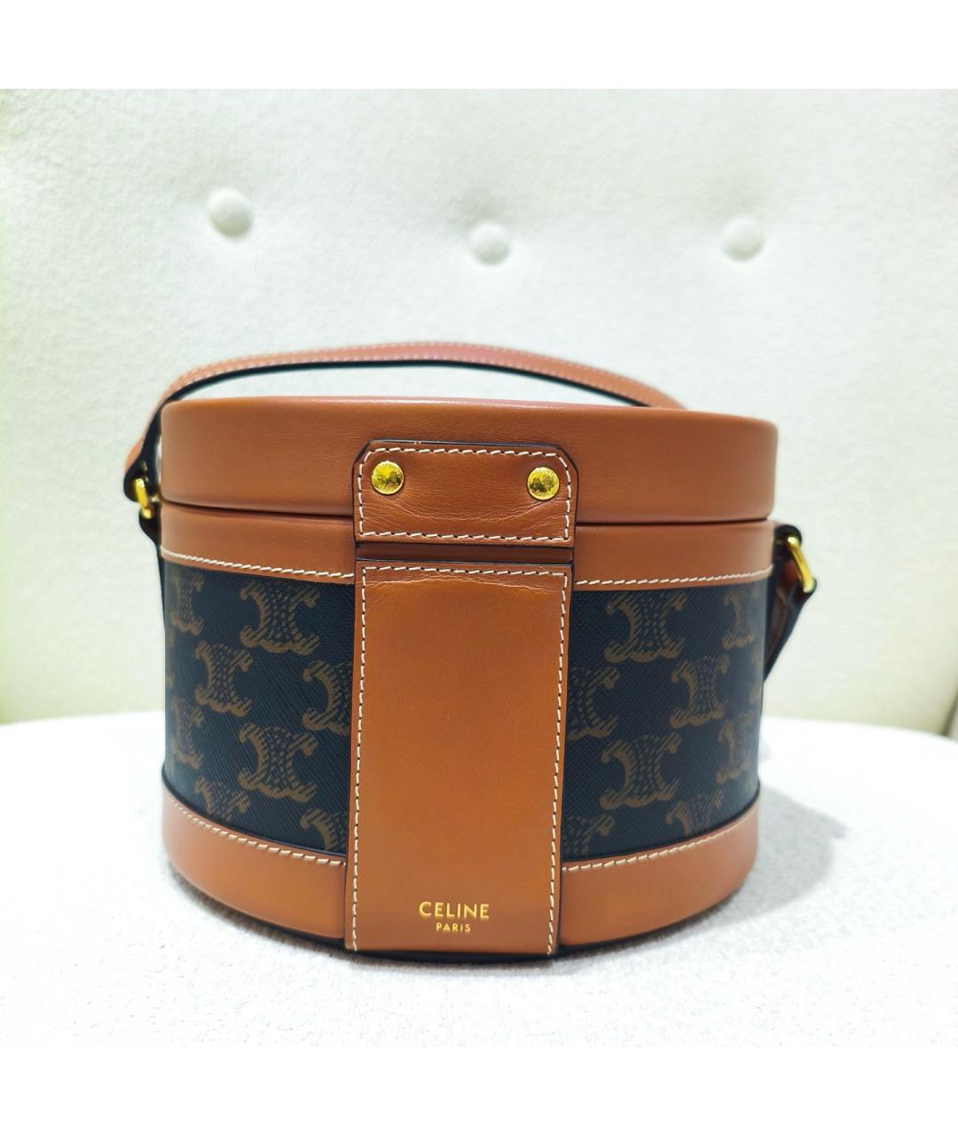 CELINE Темно-синяя тканевая сумка через плечо, фото 2