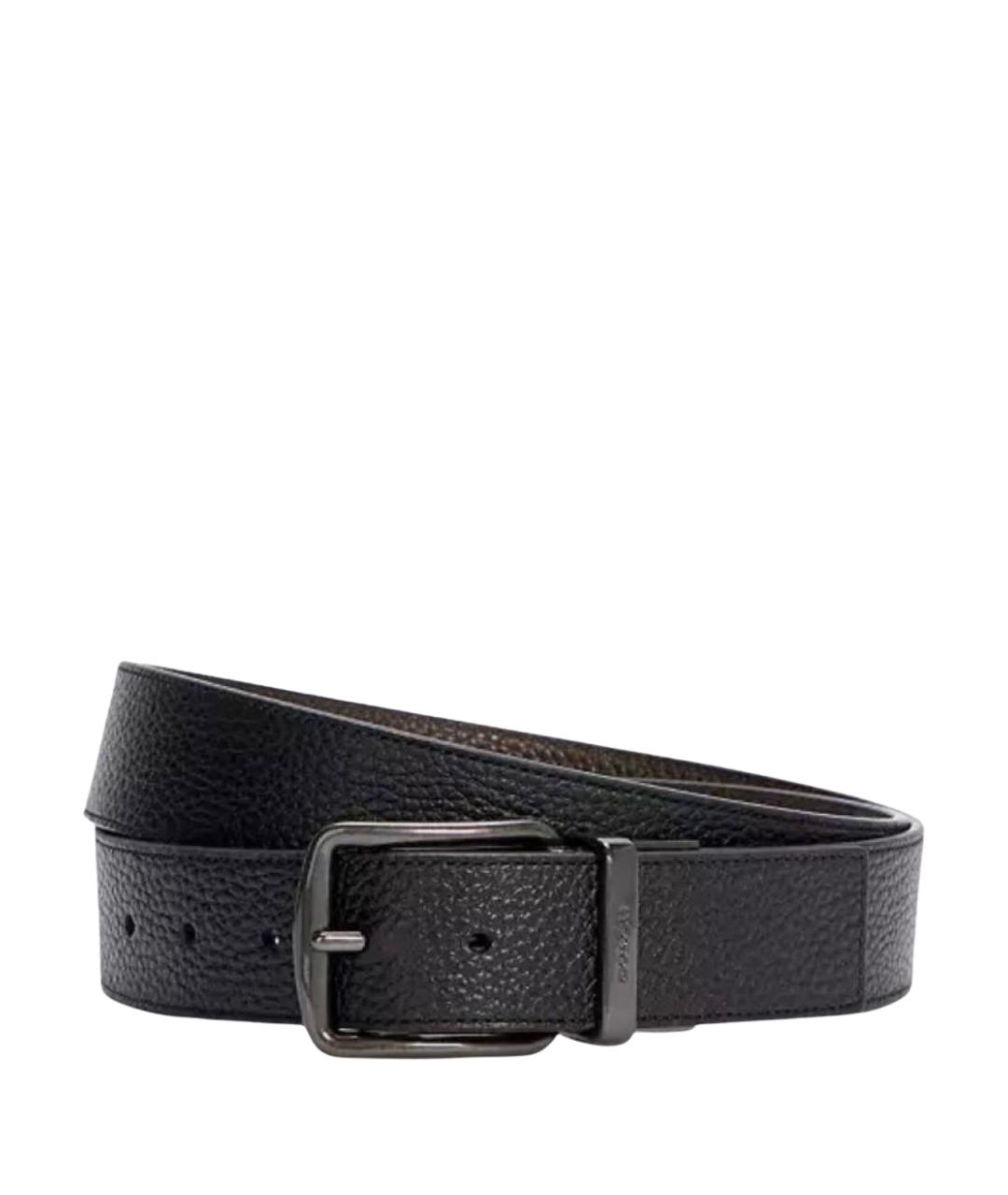 COACH Черный кожаный ремень, фото 1