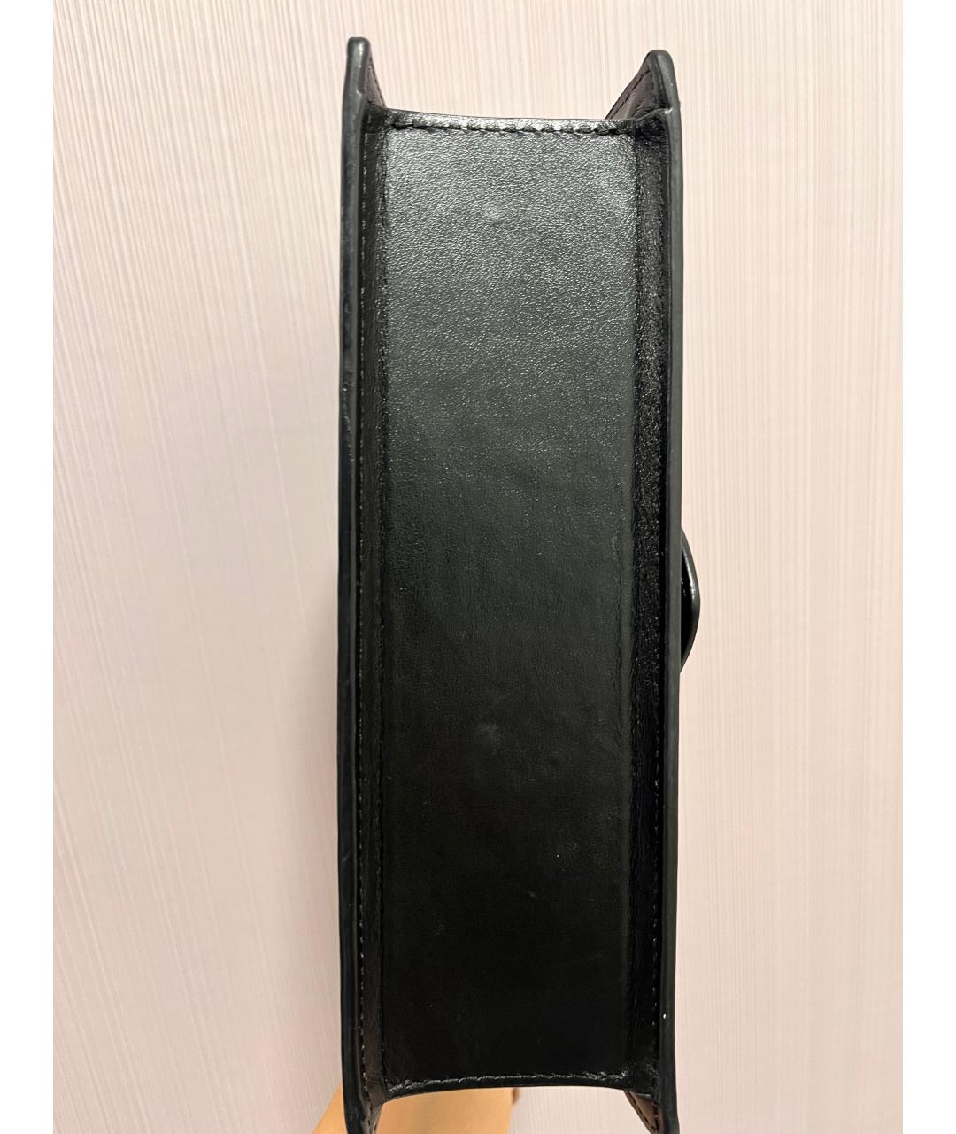 JACQUEMUS Черная кожаная сумка через плечо, фото 4