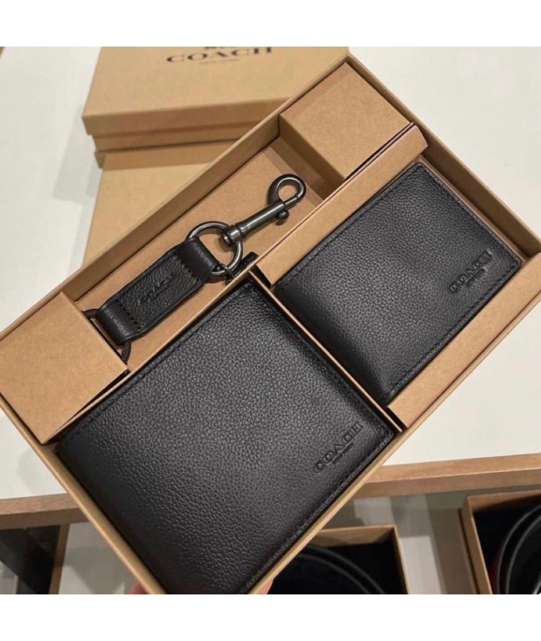 COACH Черный кожаный кардхолдер, фото 3