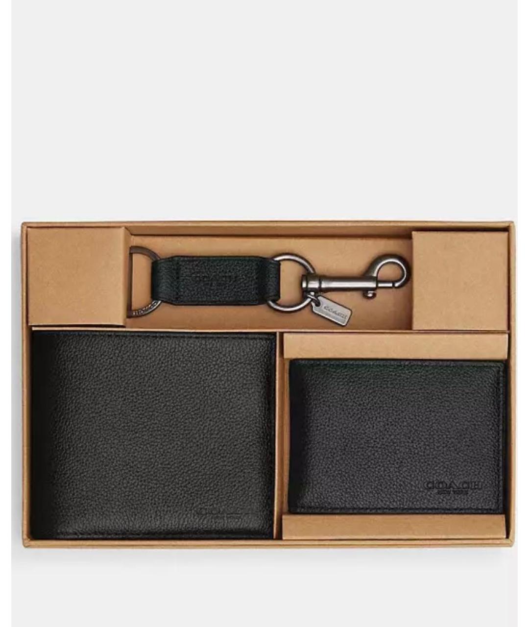 COACH Черный кожаный кардхолдер, фото 5