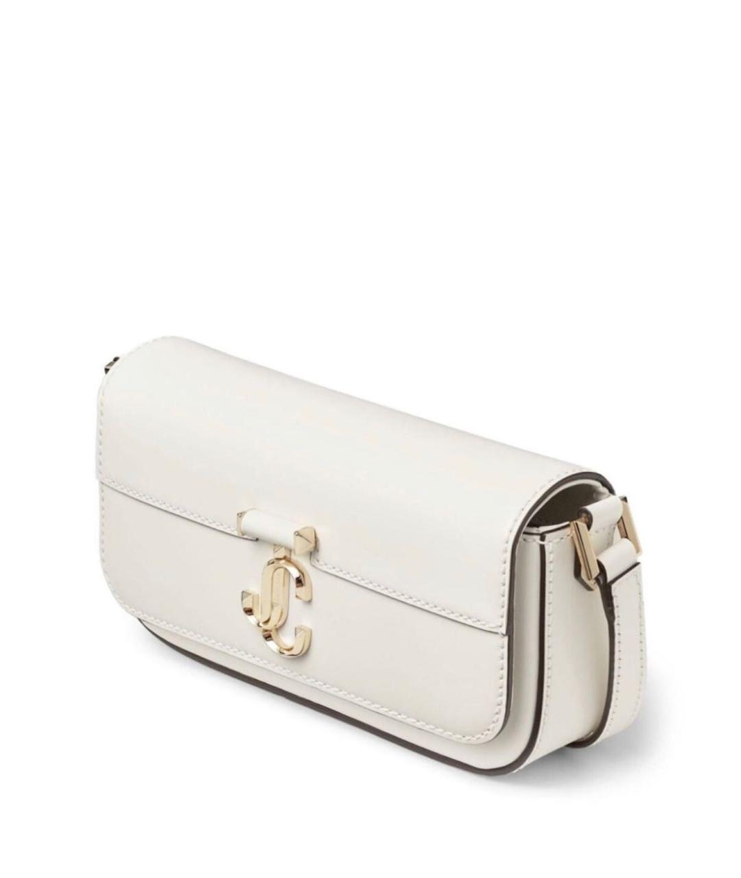 JIMMY CHOO Белая кожаная сумка с короткими ручками, фото 3