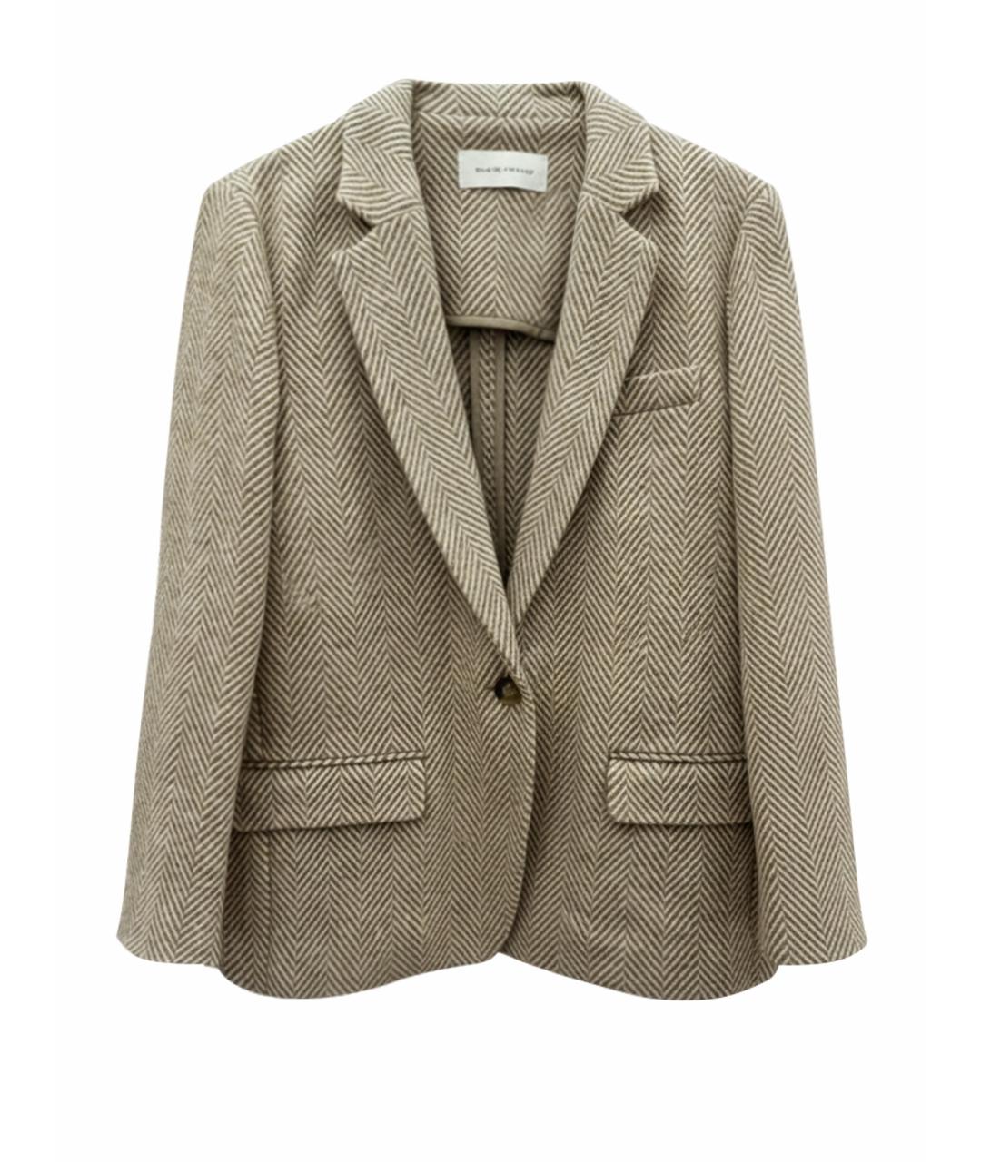 ISABEL MARANT Бежевый шерстяной жакет/пиджак, фото 1