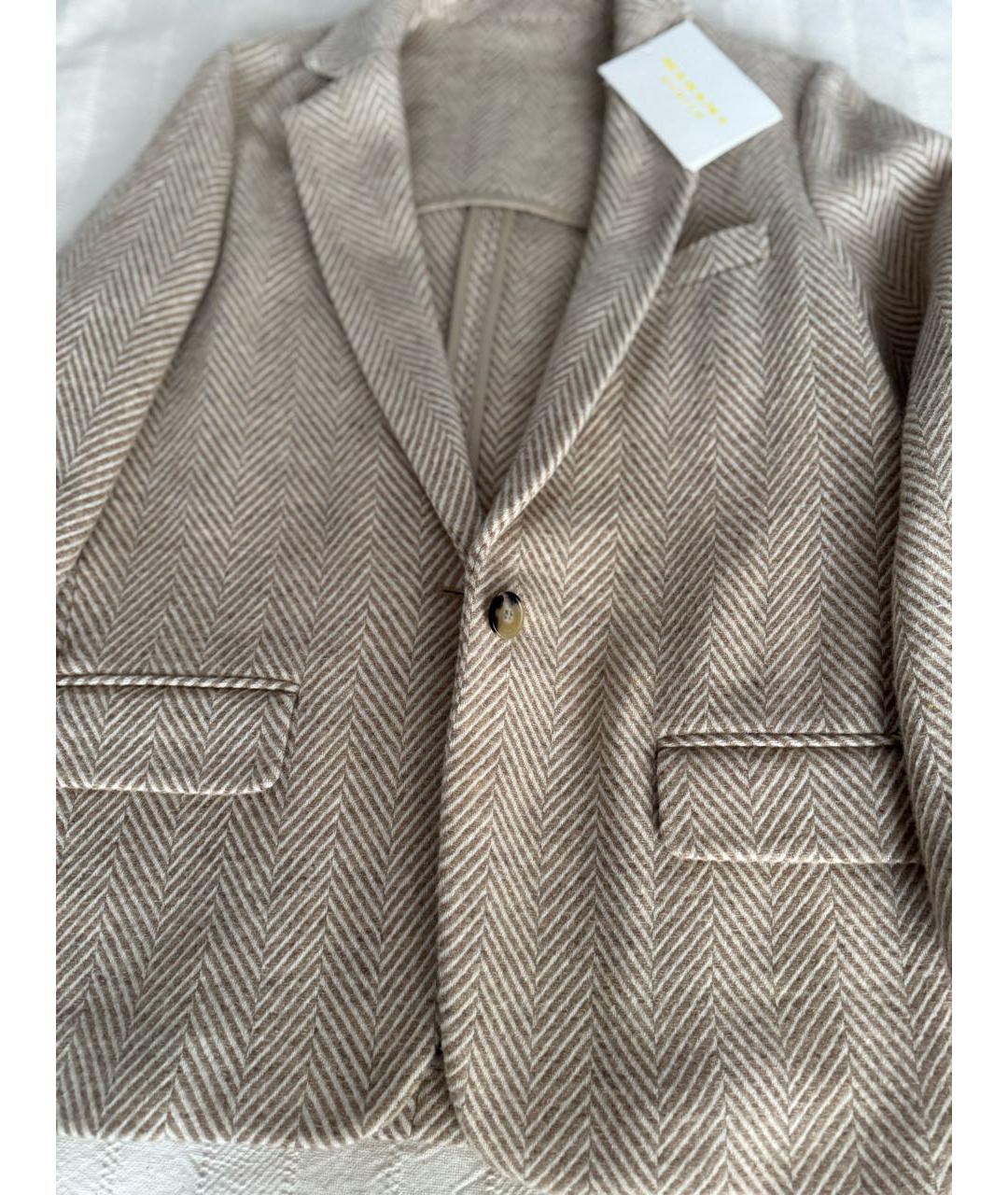 ISABEL MARANT Бежевый шерстяной жакет/пиджак, фото 5