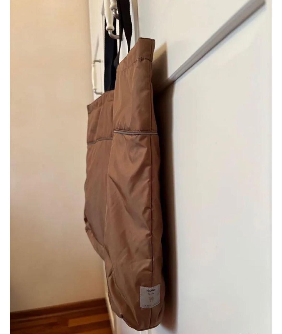 MAX MARA Коричневая синтетическая сумка тоут, фото 2