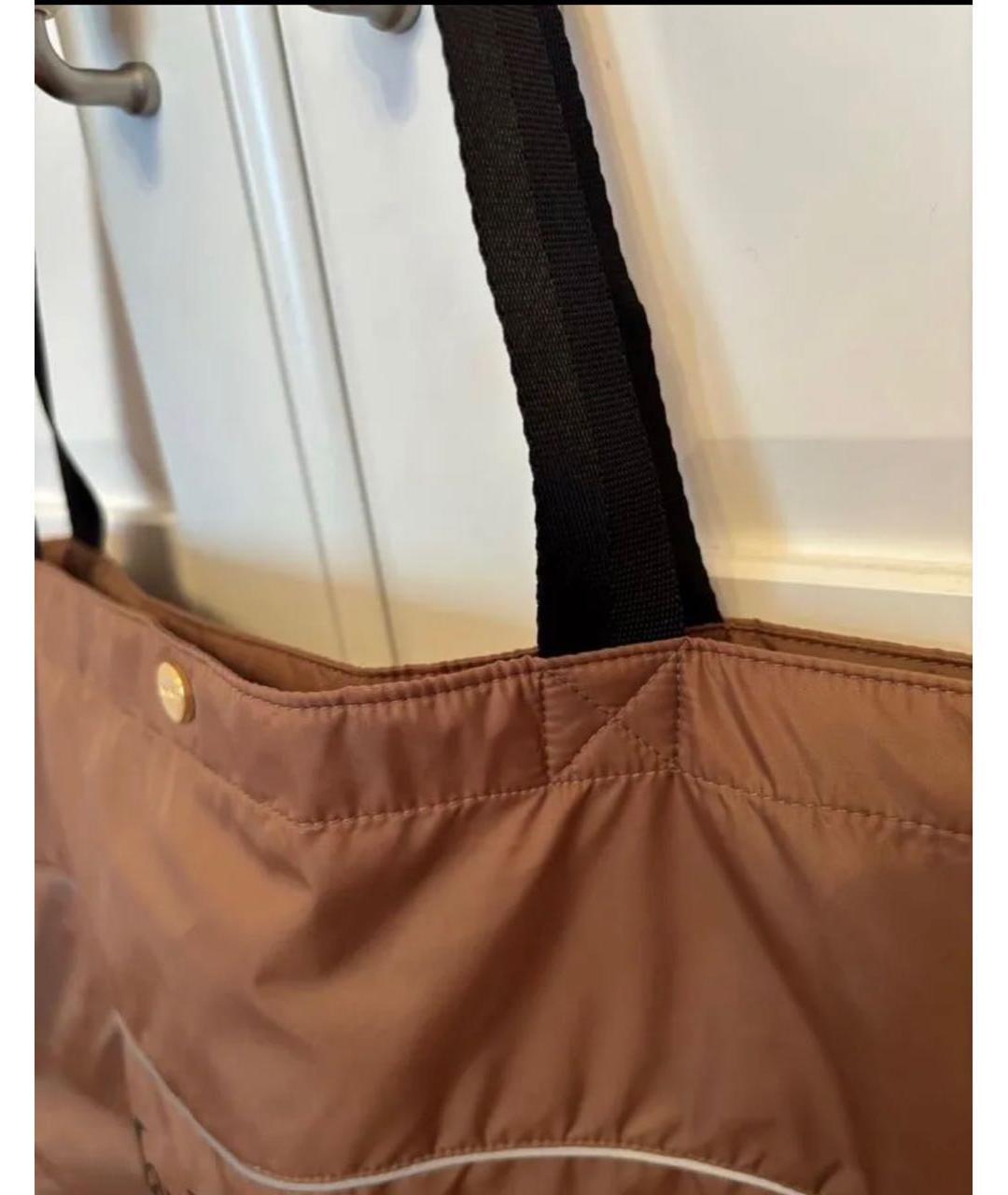 MAX MARA Коричневая синтетическая сумка тоут, фото 5