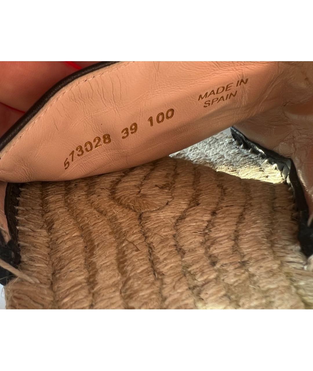 GUCCI Черные кожаные эспадрильи, фото 5