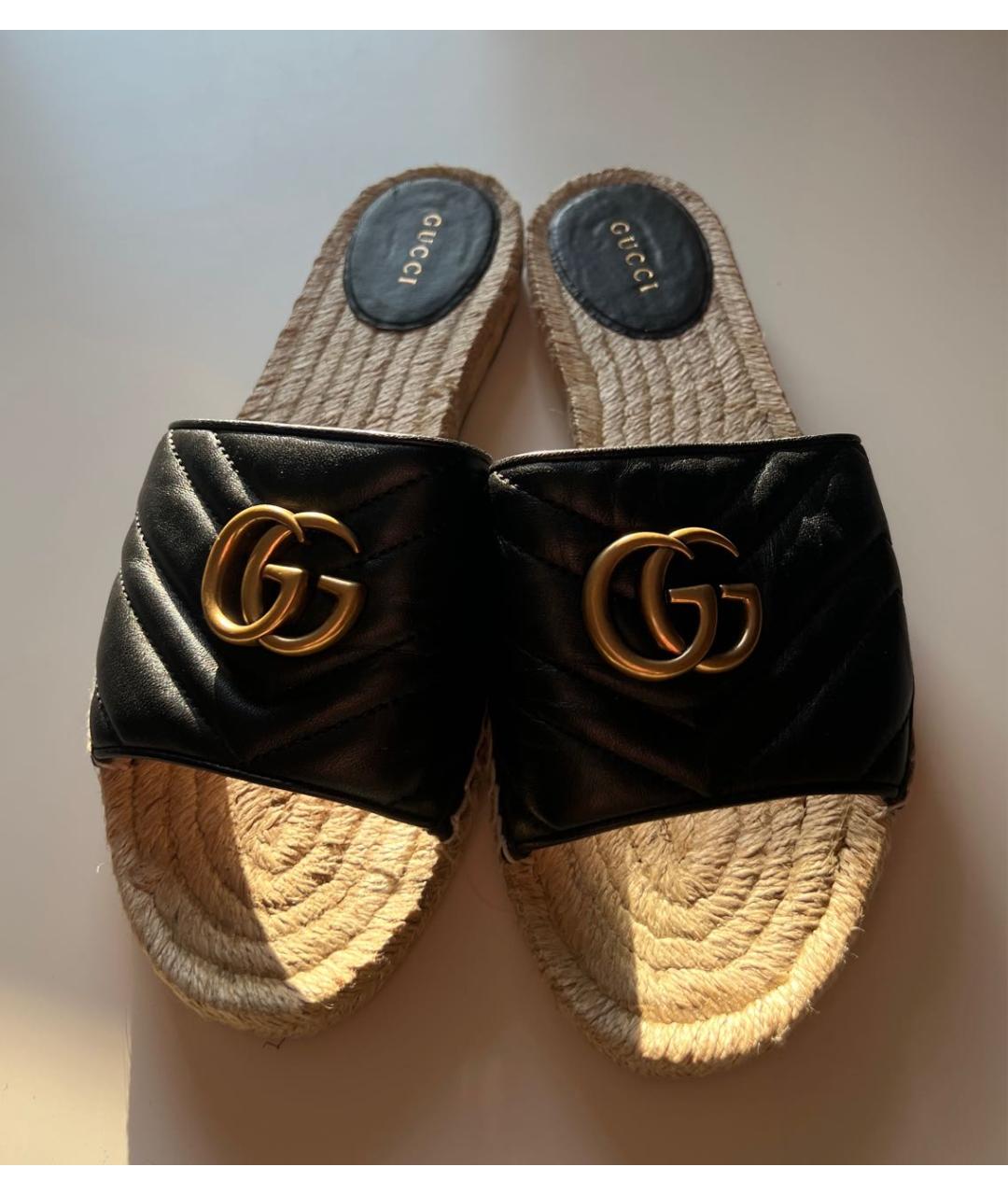 GUCCI Черные кожаные эспадрильи, фото 3