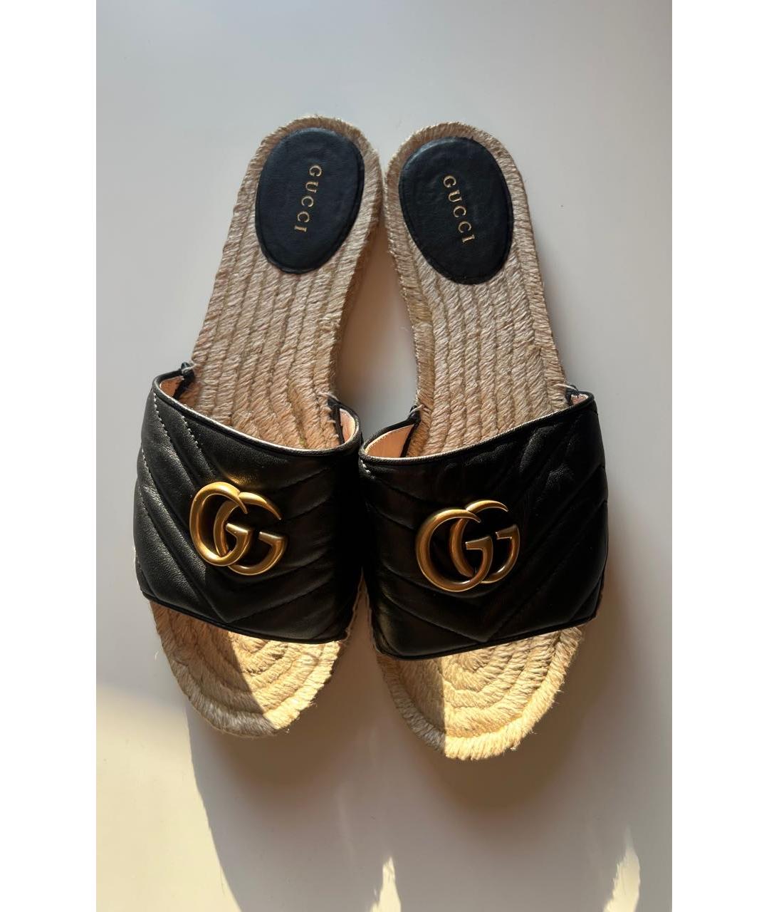 GUCCI Черные кожаные эспадрильи, фото 4