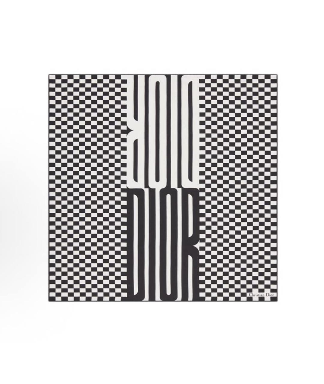 CHRISTIAN DIOR Черный шелковый платок, фото 3