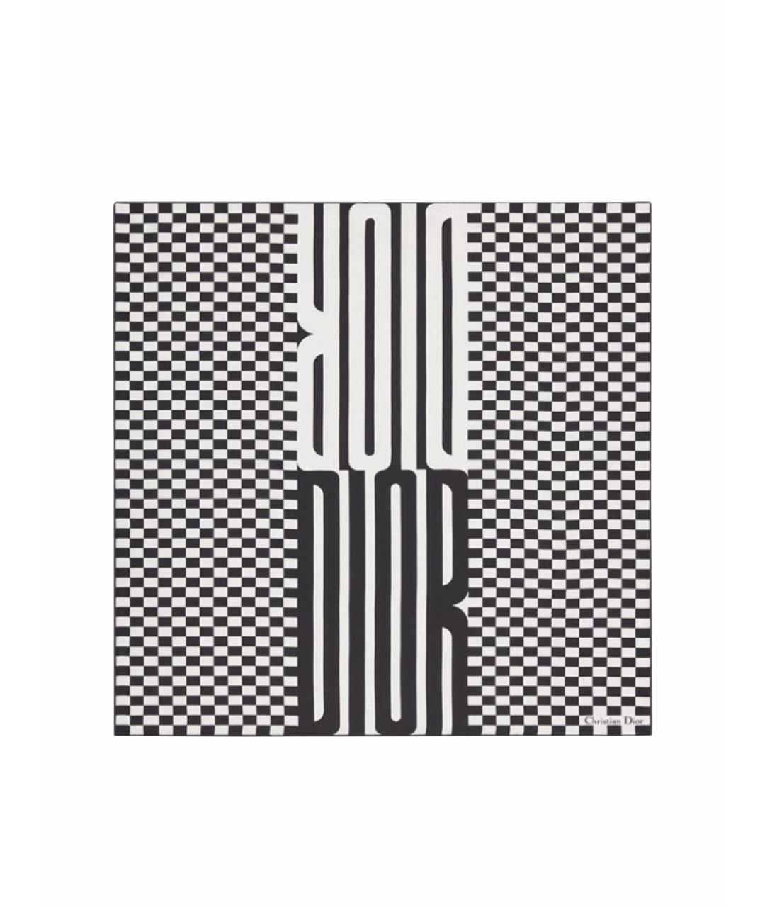CHRISTIAN DIOR Черный шелковый платок, фото 1