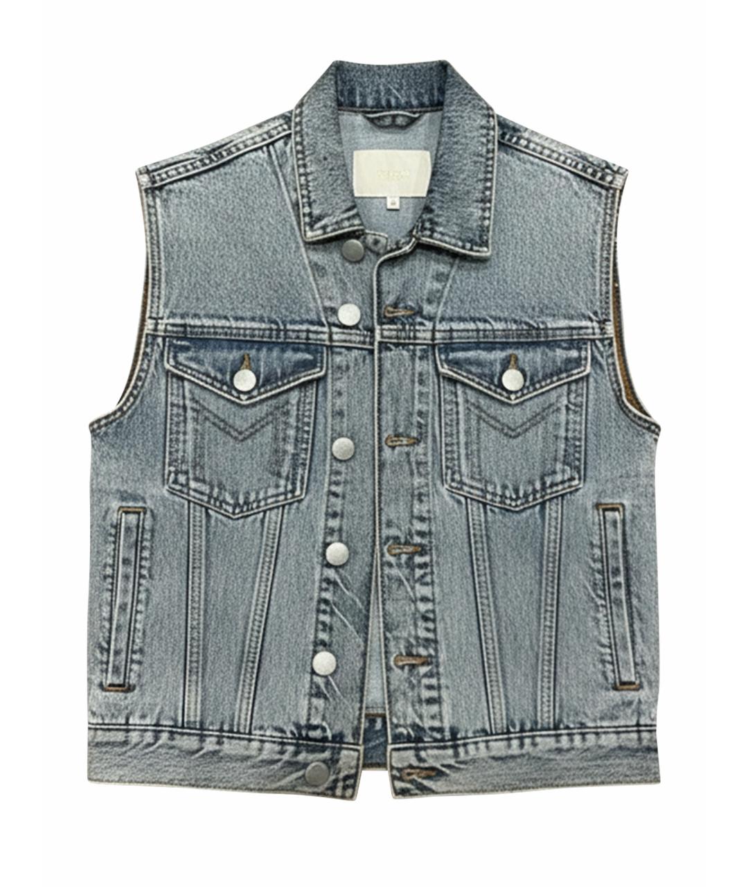 MAJE Голубой деним жилет, фото 1