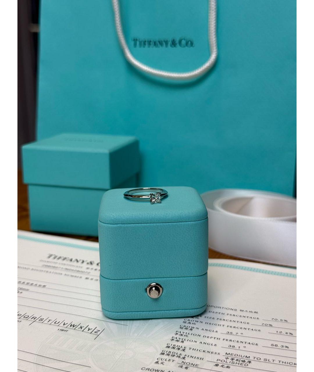 TIFFANY&CO Серебряное платиновое кольцо, фото 5