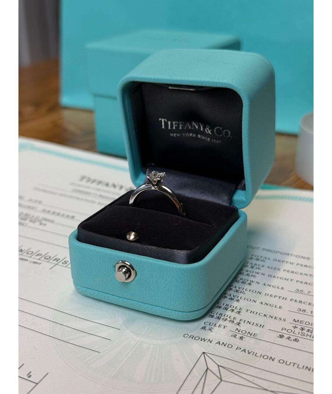 TIFFANY&CO Серебряное платиновое кольцо, фото 4