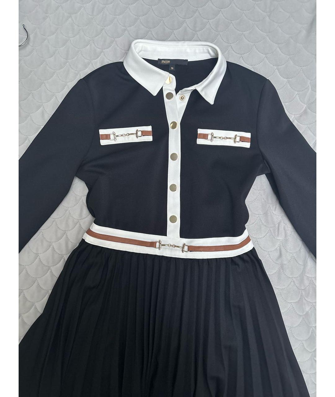 MAJE Черное повседневное платье, фото 4