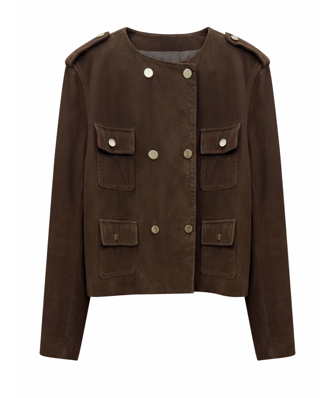 SEMICOUTURE Коричневая замшевая куртка, фото 1