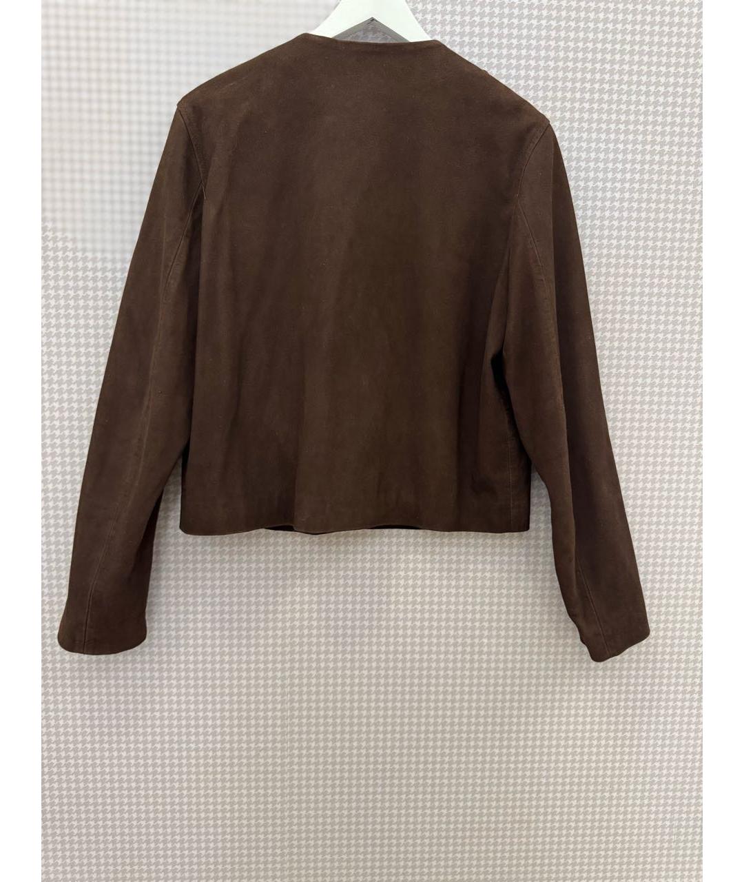 SEMICOUTURE Коричневая замшевая куртка, фото 2