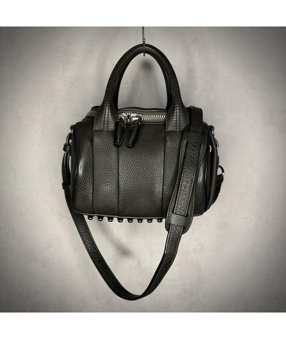 ALEXANDER WANG Зеленая кожаная сумка с короткими ручками, фото 7