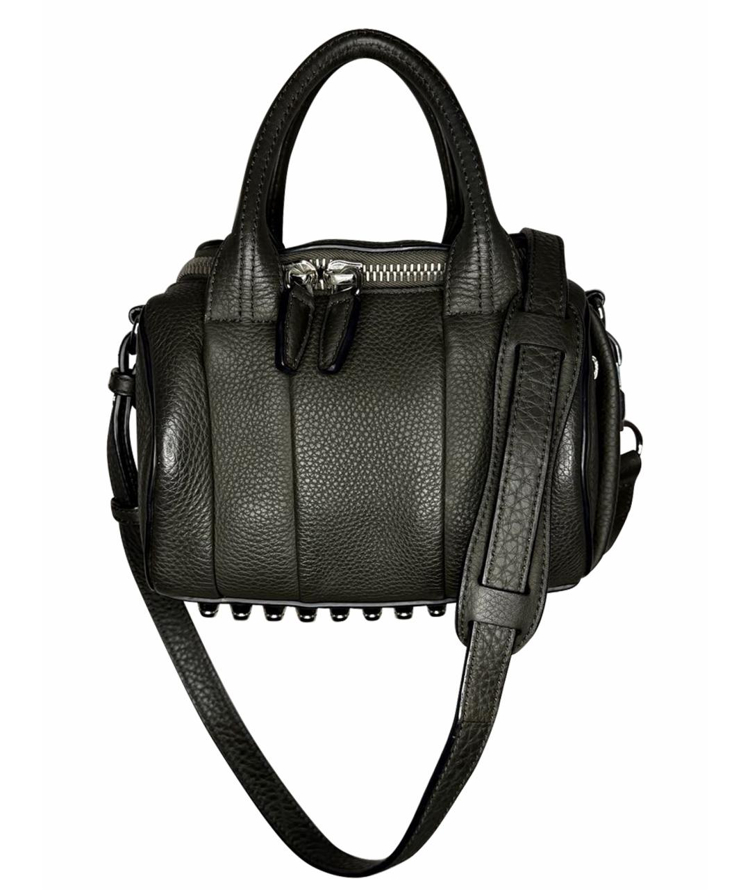 ALEXANDER WANG Зеленая кожаная сумка с короткими ручками, фото 1