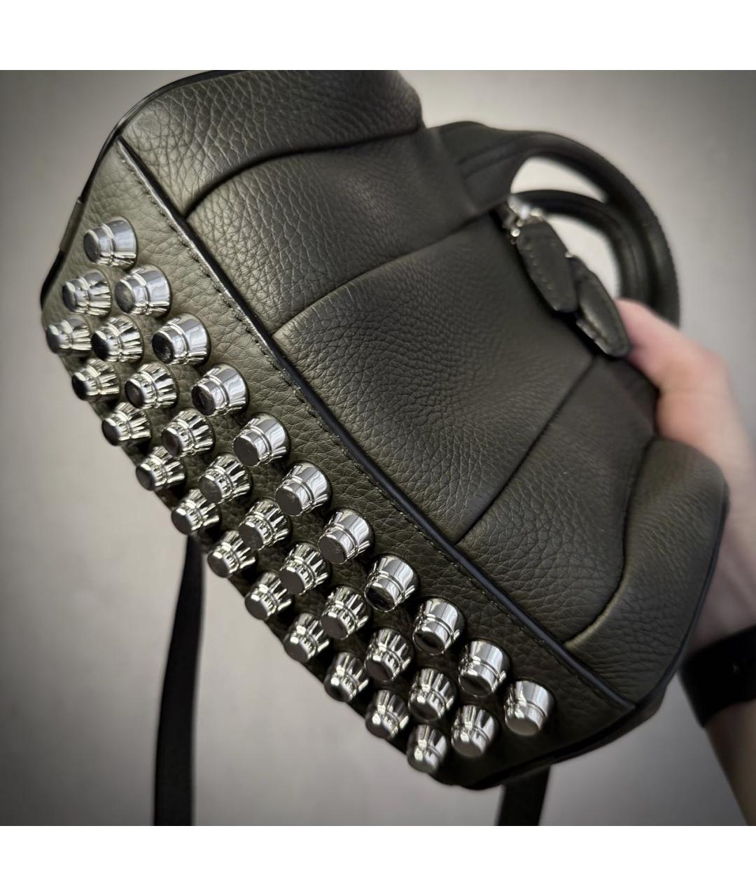 ALEXANDER WANG Зеленая кожаная сумка с короткими ручками, фото 3