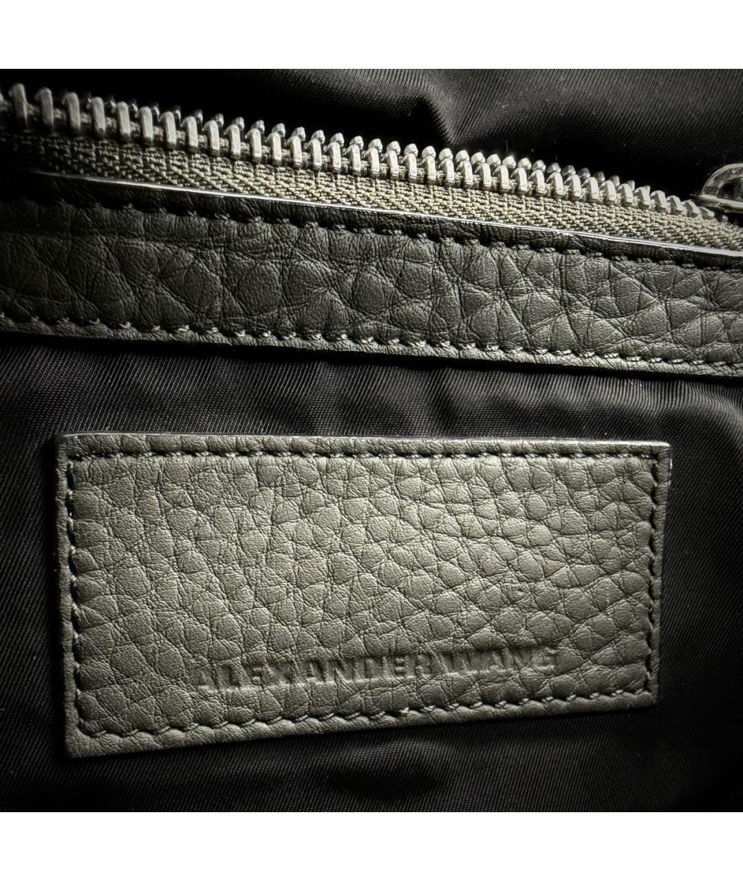 ALEXANDER WANG Зеленая кожаная сумка с короткими ручками, фото 5