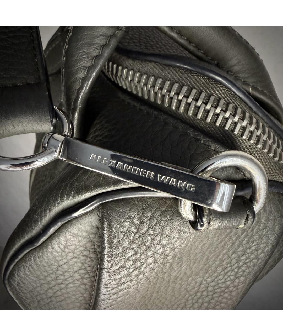 ALEXANDER WANG Зеленая кожаная сумка с короткими ручками, фото 4