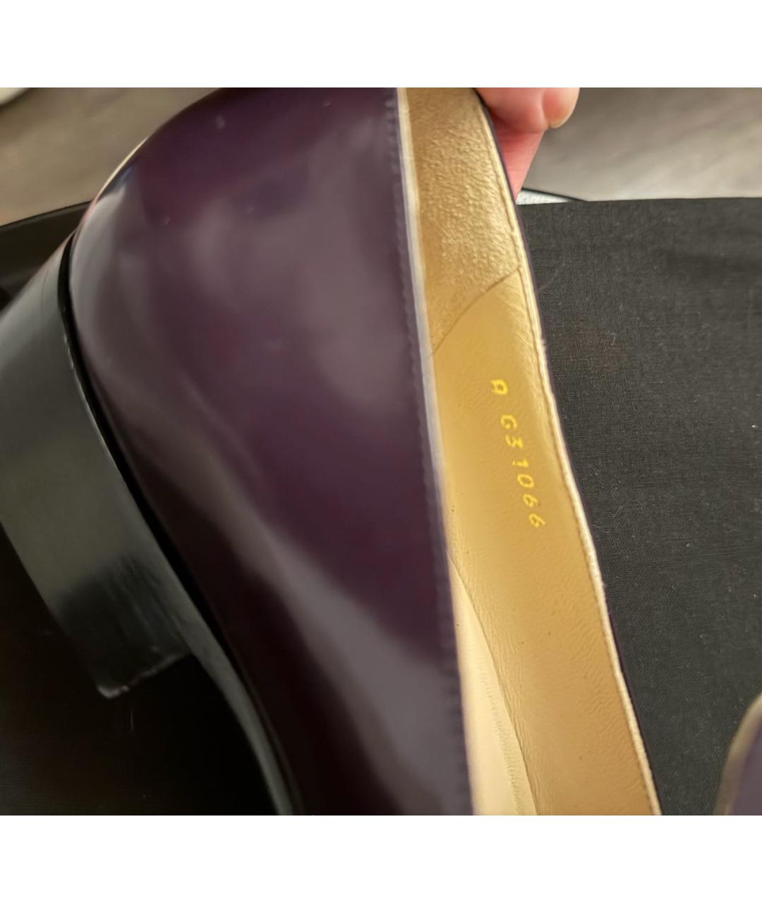 CHANEL Фиолетовые кожаные лоферы, фото 6