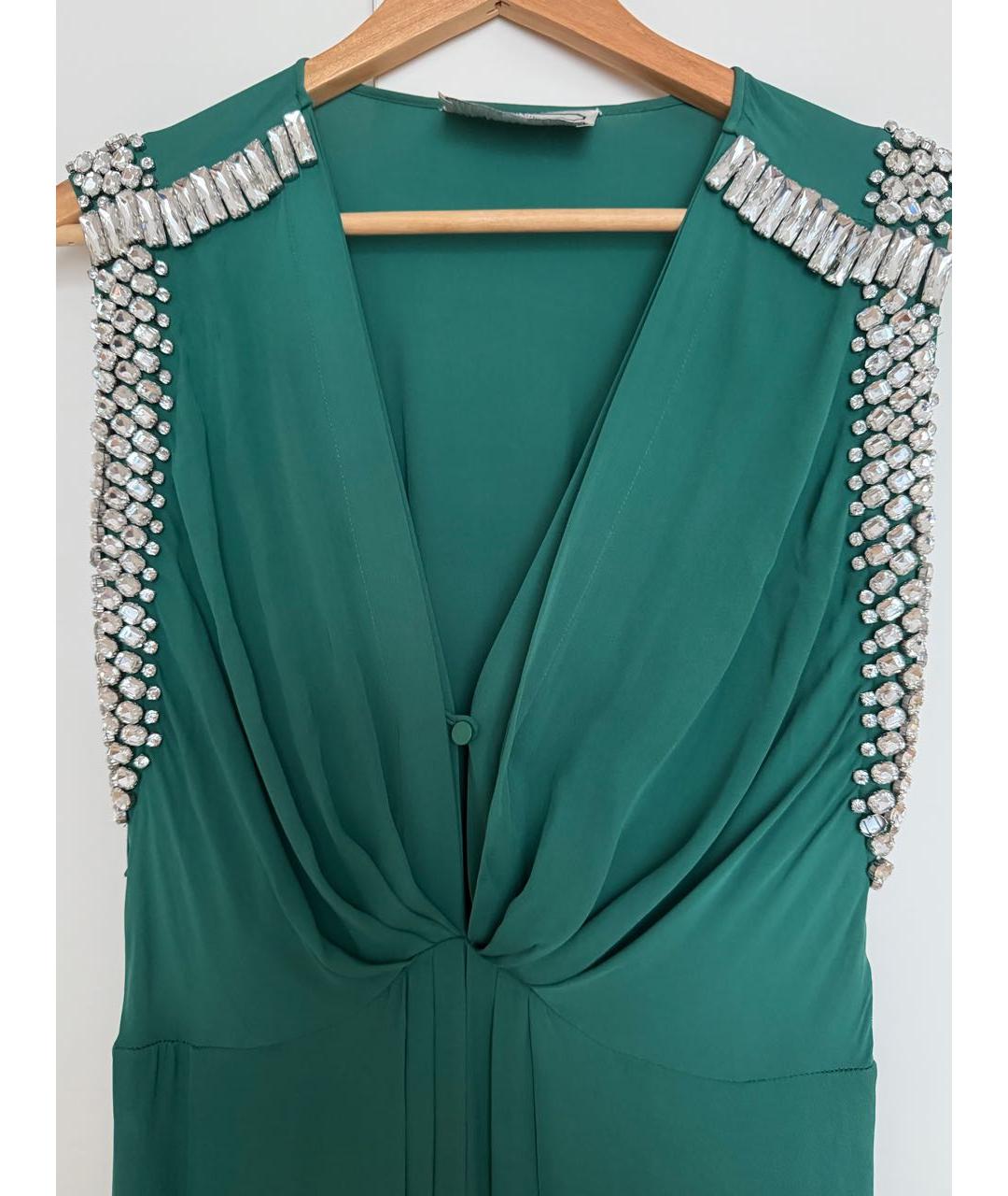 BY MALENE BIRGER Зеленые шелковое коктейльное платье, фото 4