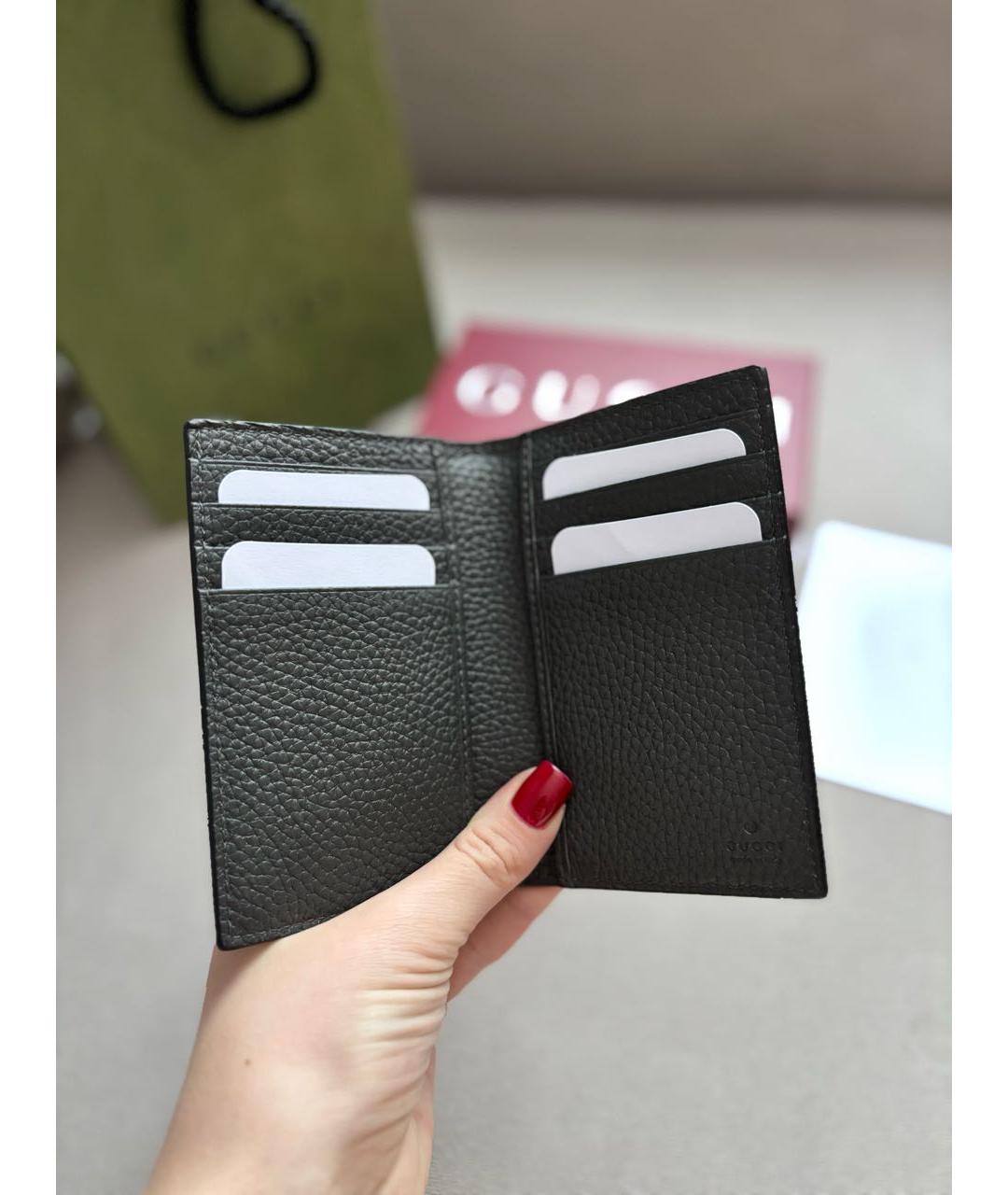 GUCCI Черный кожаный кардхолдер, фото 3