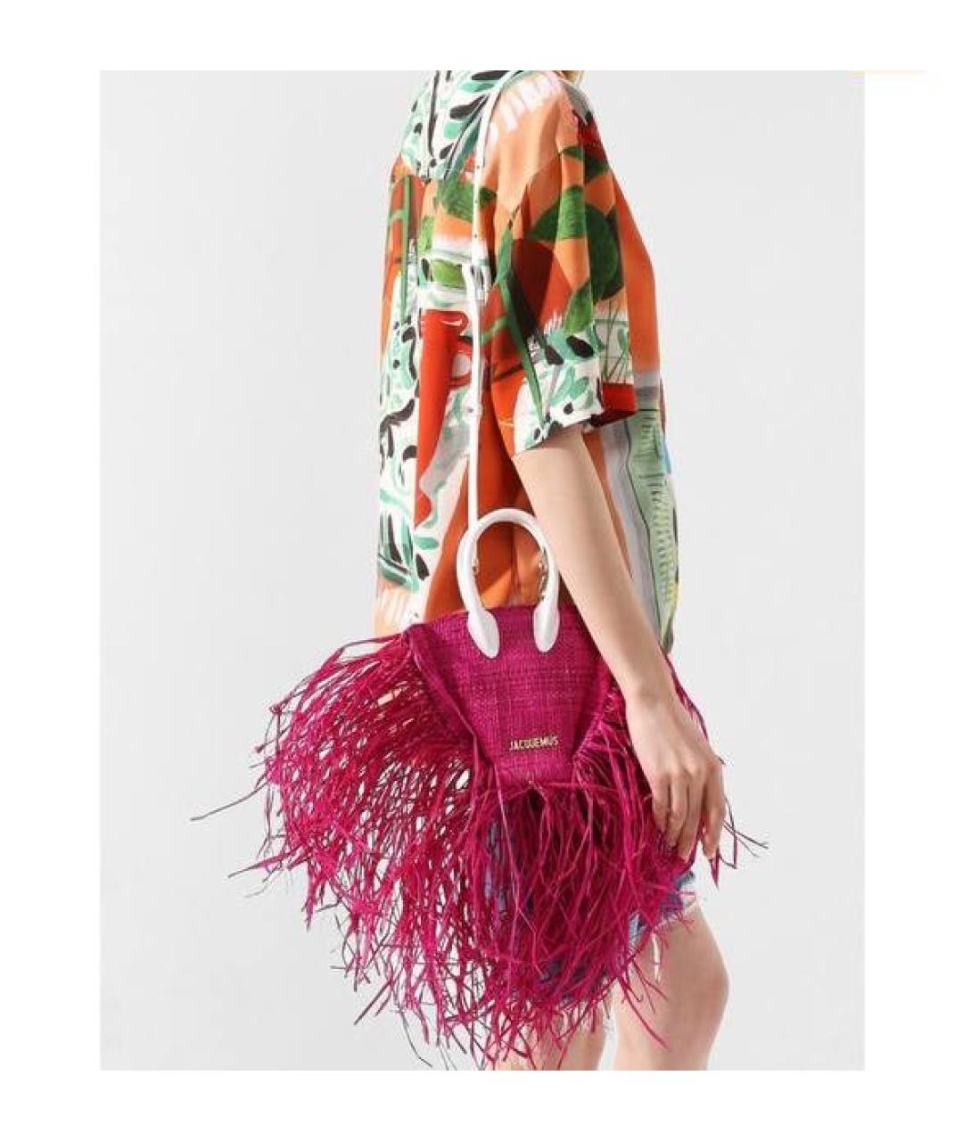 JACQUEMUS Фуксия пляжная сумка, фото 4