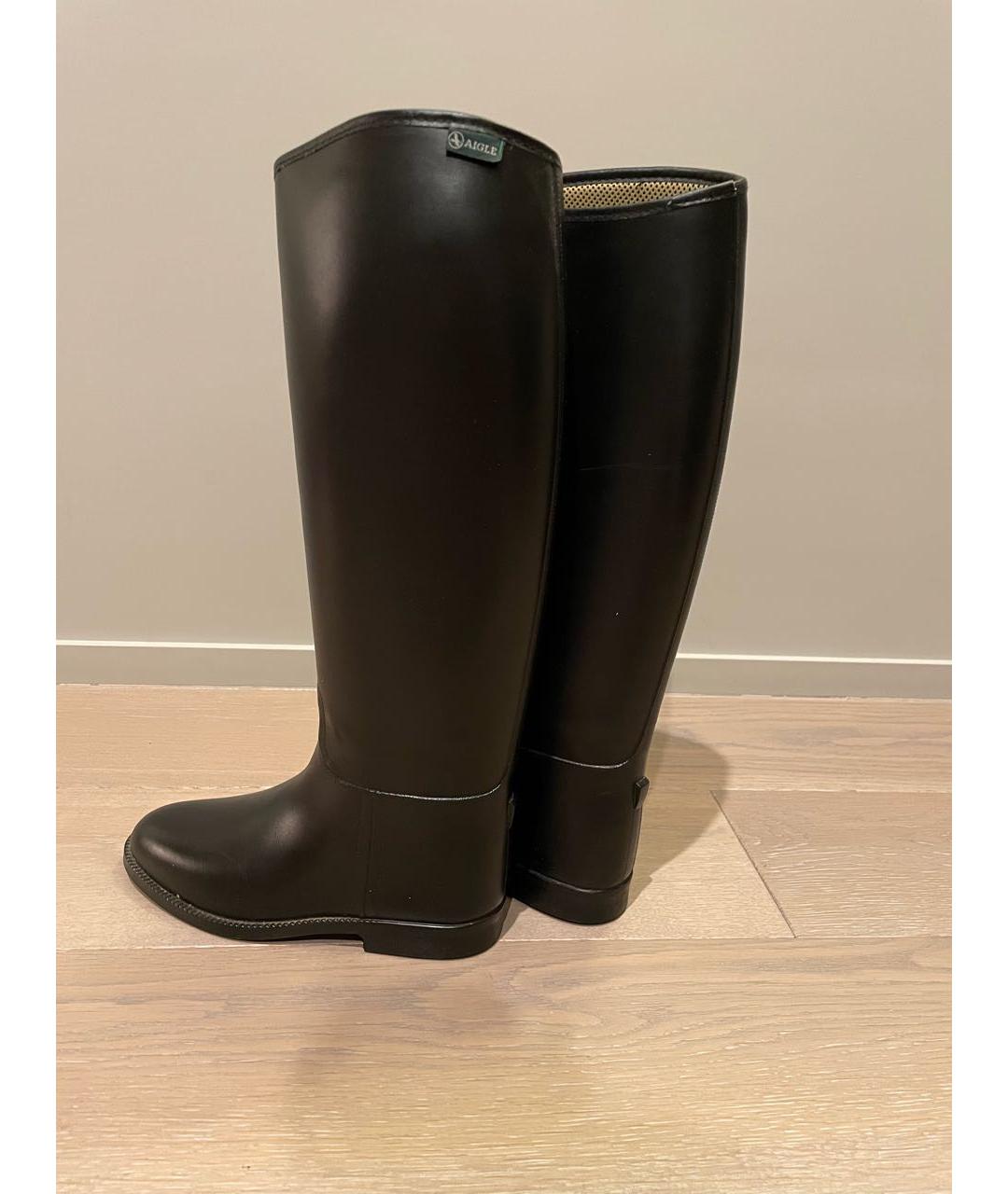 VALENTINO Черные кожаные сапоги, фото 4