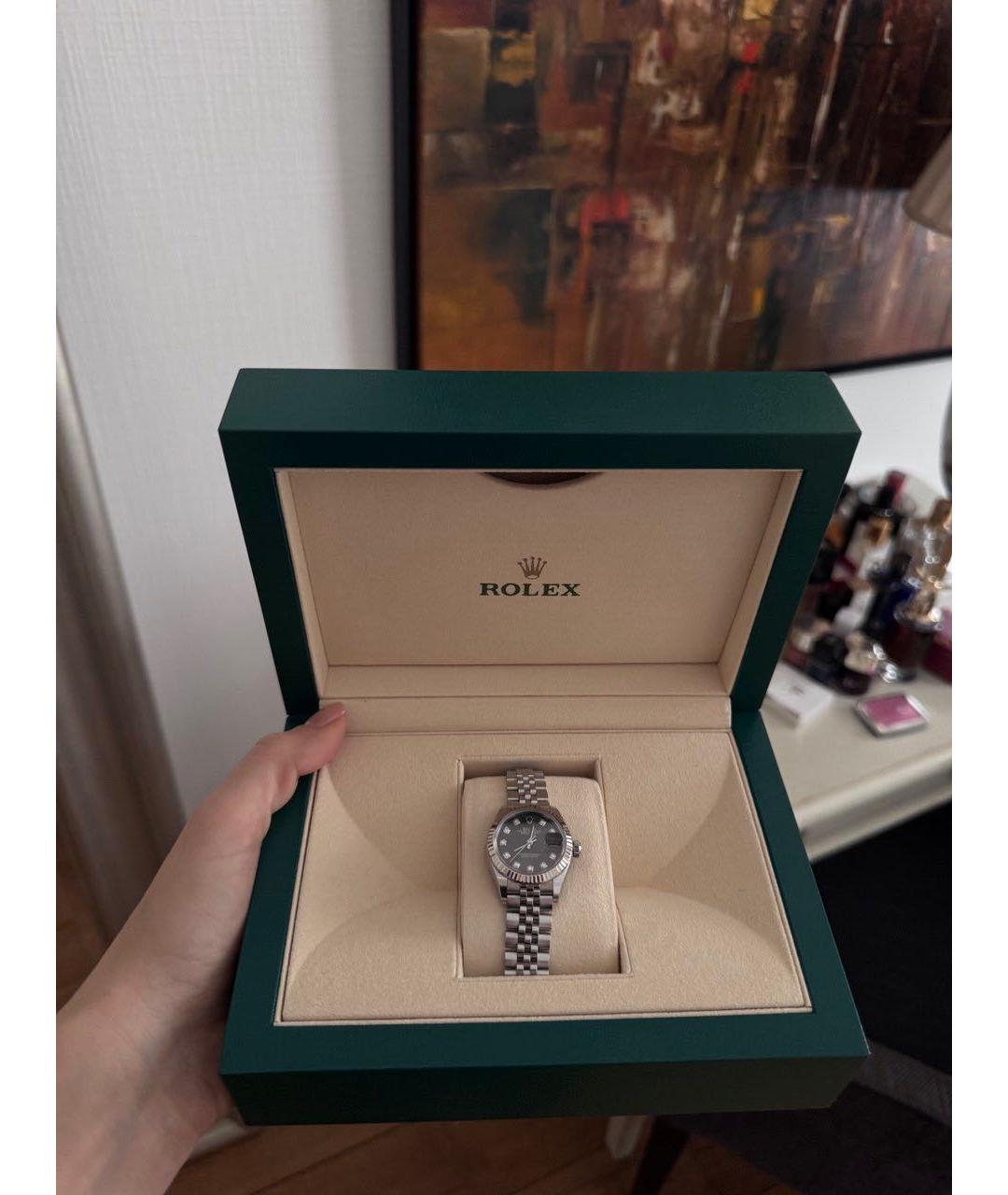 ROLEX Серебряные часы из белого золота, фото 3