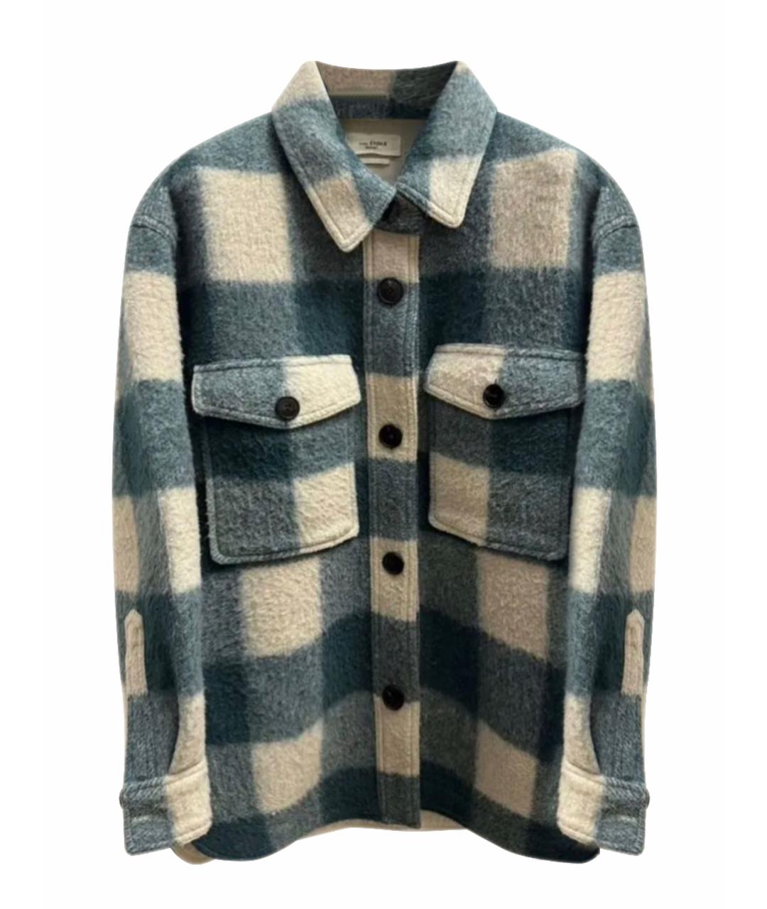 ISABEL MARANT Голубая шерстяная куртка, фото 5